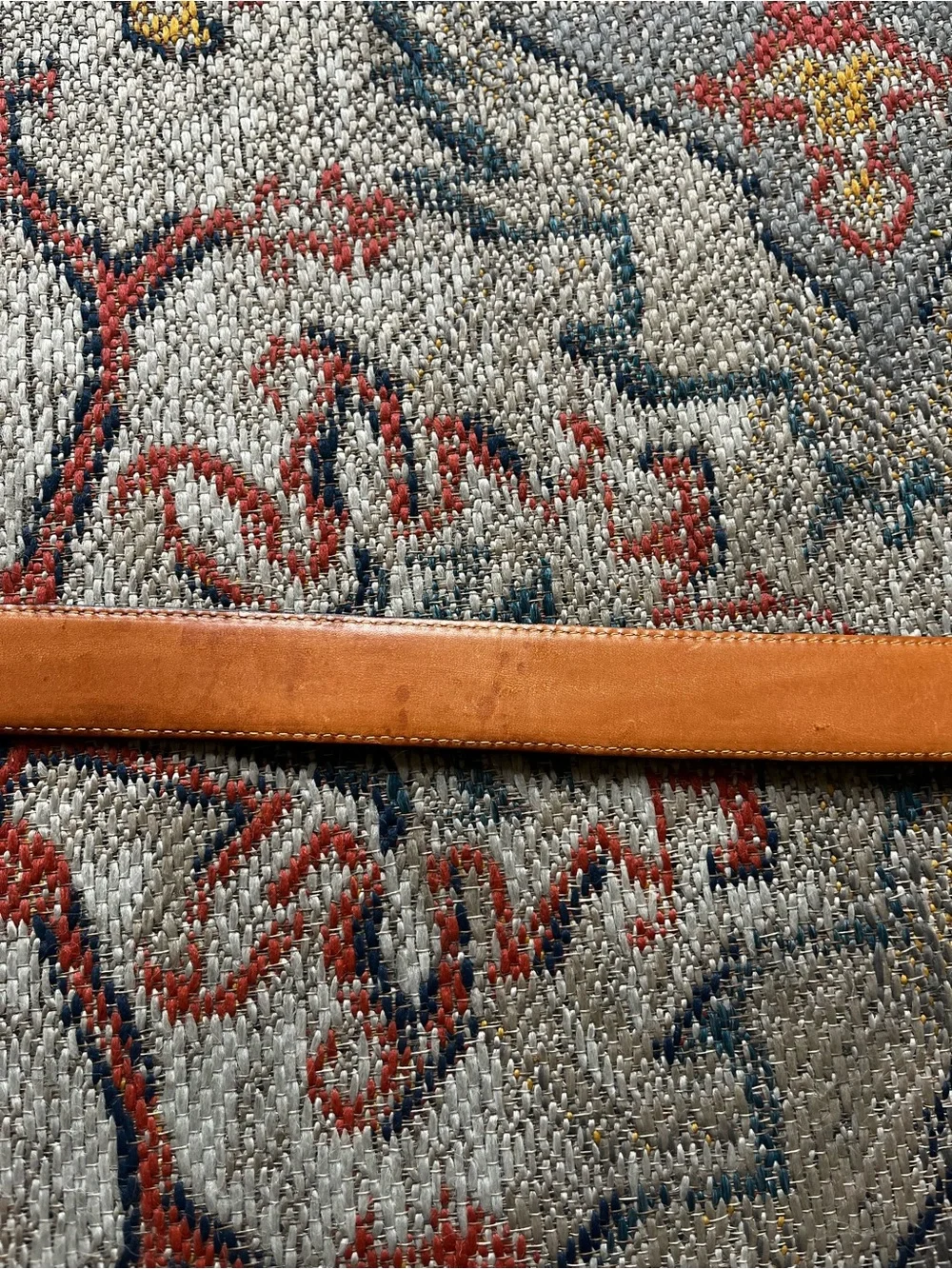 Orvis Chestnut Brown Leather Belt with Silver-Tone Hardware Size 38 Western